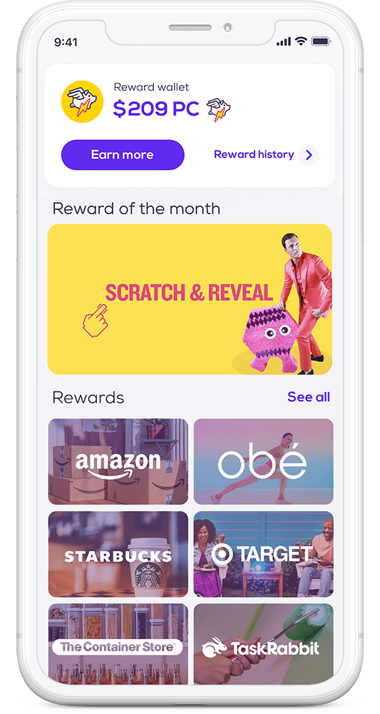 iPhone with Piñata rewards screen