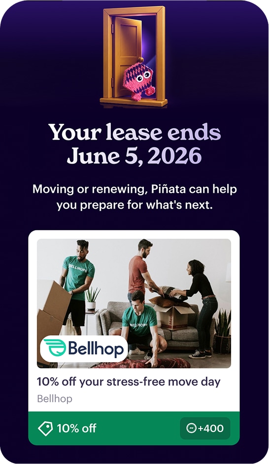 screenshot of Piñata app - showing Bellhop